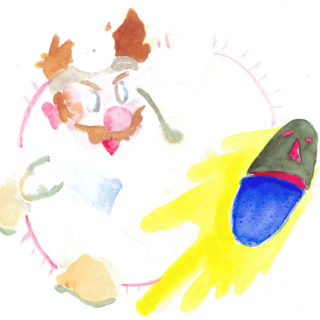 Illustration of Dr. Mario kicking a megavitamin